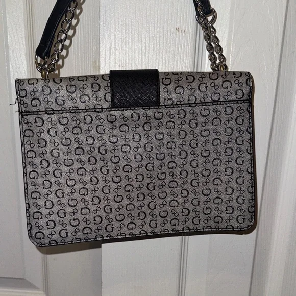 Guess Black and Gray Patterned Crossbody Bag - Picture 3 of 13